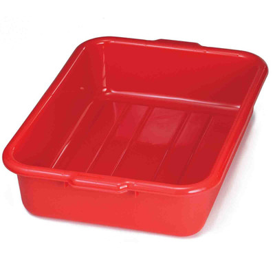 TableCraft Products 1529R 21 1/2" W x 15 3/4" D x 5" H Red Tote Box