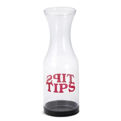 TableCraft Products 812 3.5" Dia. x 10.5" H SAN Plastic Tip Carafe