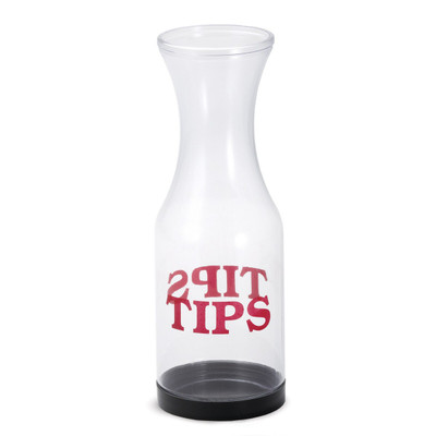 TableCraft Products 812 3.5" Dia. x 10.5" H SAN Plastic Tip Carafe