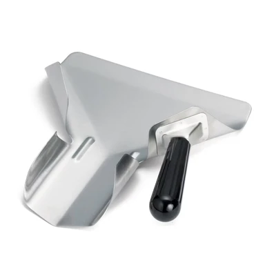 TableCraft Products FFR8 9-1/4" W x 2-1/4" H Black Right Handle Stainless Steel French Fry Scoop