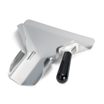 TableCraft Products FFR8 9-1/4" W x 2-1/4" H Black Right Handle Stainless Steel French Fry Scoop