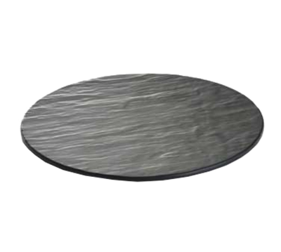 TableCraft Products MG16 16&quot; Dia. Black Round Melamine Frostone Collection Display Tray