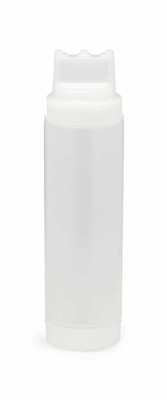 TableCraft Products 12463C3F 24 Oz. Clear Dual-Way WideMouth Squeeze Bottle