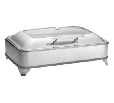 TableCraft Professional Bakeware CW40160 7 Qt. Full Size Stainless Steel Electric Chafer Dish With Stand