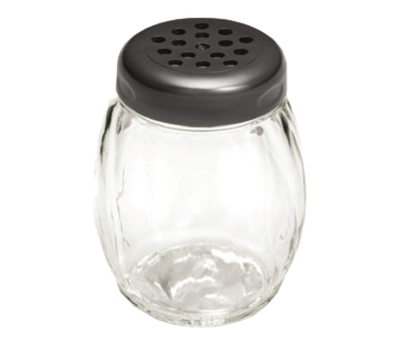 TableCraft Products P260BK 6 Oz. Black Perforated Plastic Top Swirl Shaker