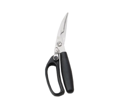 TableCraft Products E6607 9-1/2" x 2-5/8" x 1" Black Stainless Steel Cash & Carry Firm Grip Poultry Shears