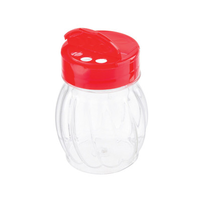 TableCraft Products 10328 6 Oz. Red Glass Flip Top Plastic Lid Shaker