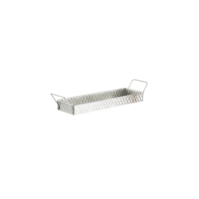 TableCraft Products 10488 14 1/2&quot; W x 4 1/2&quot; D Rectangular Stainless Steel Lattice Collection Snack Tray