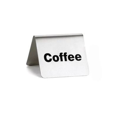 TableCraft Products B1 2 1/2" x 2" Stainless Steel "Coffee" Buffet Tent
