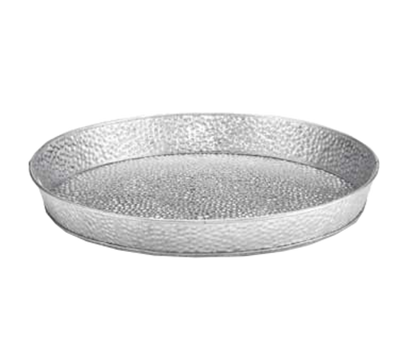 TableCraft Products GP10 10 1/2&quot; Dia. x 1 1/4&quot; Round Galvanized Steel Galvanized Collection Dinner Platter