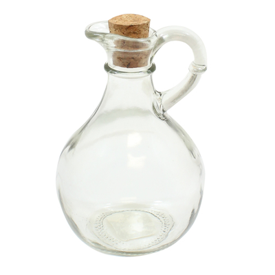 TableCraft Products H92000 10 Oz. Clear Glass Olive Oil Bottle With Cork Stopper