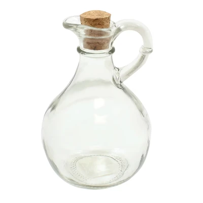 TableCraft Products H92000 10 Oz. Clear Glass Olive Oil Bottle With Cork Stopper