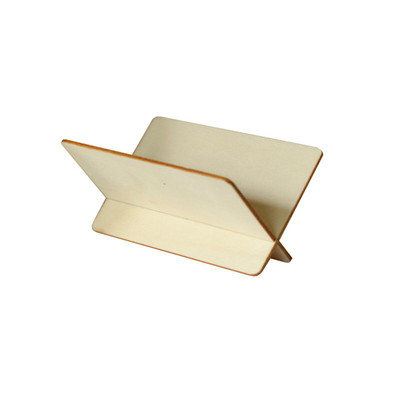 TableCraft Products 10516 3 1/2" W x 2 1/2" D x 1 3/4" H 2-Piece Wood x-Shape Disposable Taco Taxi - 50/Pack