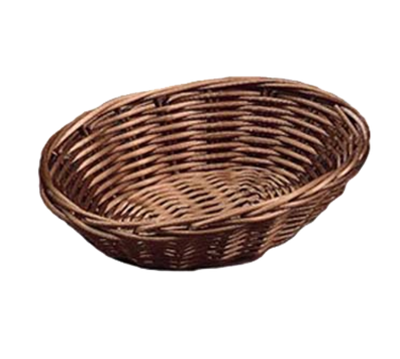 TableCraft Products 1471 7" W x 5 1/4" D x 2" H Brown Oblong Polypropylene Hand-Woven Basket