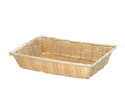 TableCraft Products 1192W 18&quot; W x 12 1/4&quot; D x 3&quot; H Rectangular Hand-Woven Basket