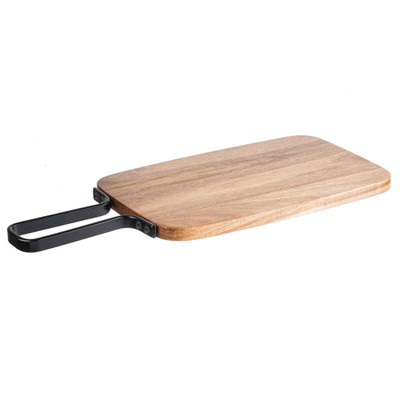 TableCraft Products 10077 12 1/8" W x 7 1/8" D x 3/5" H Rectangular Light Brown Industrial Collection Serving Paddle