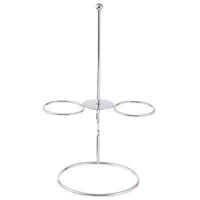 TableCraft Products 10460 4" W x 4" Dx 7" H Mirror Finish Stainless Steel Onion Ring Tower