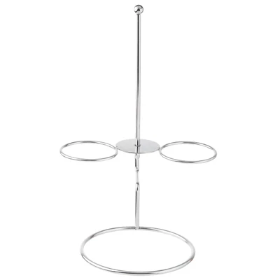 TableCraft Products 10460 4" W x 4" Dx 7" H Mirror Finish Stainless Steel Onion Ring Tower