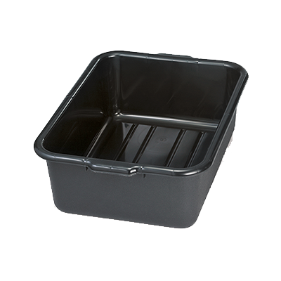 TableCraft Products 1537B 6 Gal Black Bus Tub HDPE Tote Box