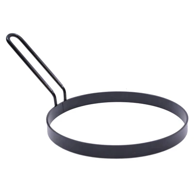 TableCraft Products PCR8 8.25" Dia x 12.5" O.A.L. Round Non-Stick Pancake Ring With Handle