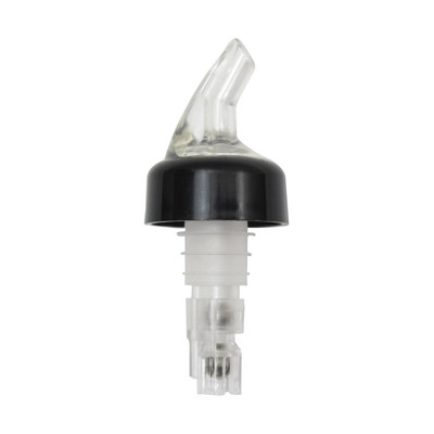 TableCraft Products 4248A 1 - 1/4 Oz. Clear Spout Cash & Carry Proper Pour With Clear DipTube And Black Collar