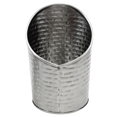 TableCraft Products GTSS28  9 1/2 Oz. 3 1/4&quot; Dia. x 4 1/2&quot;H Angled  Stainless Steel Brickhouse Collection Fry Cup