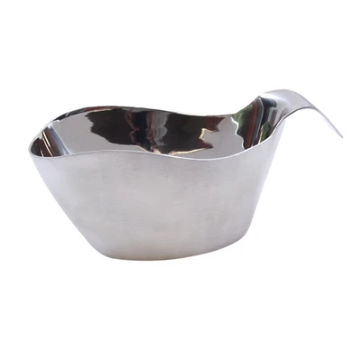 TableCraft Products 9808 8 Oz. Stainless Steel Brushed Finish Gravy Boat