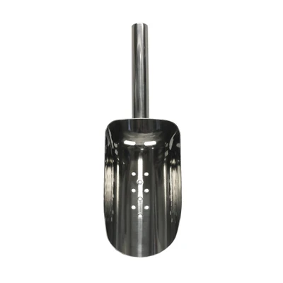 TableCraft Products BSC1216 12 - 16 Oz. Stainless Steel Ice Scoop With Drain Holes