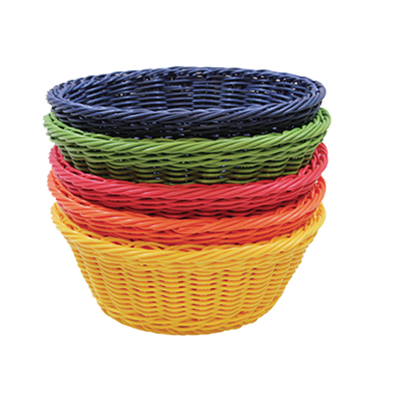 TableCraft Products HM1175A 8 1/4" Dia. x 3 1/4"H Round Assorted Color Ridal Collection Basket