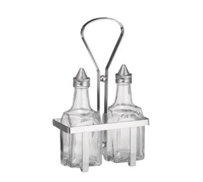 TableCraft Products 600N 6 Oz. Chrome Plated Rack Cash &amp; Carry Oil &amp; Vinegar Dispenser Set