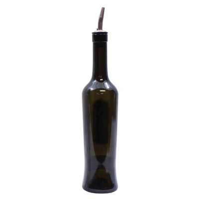 TableCraft Products H934 17 Oz. Cash &amp; Carry Luna Glass Bottle With Stainless Steel Pourer