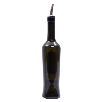TableCraft Products H934 17 Oz. Cash & Carry Luna Glass Bottle With Stainless Steel Pourer