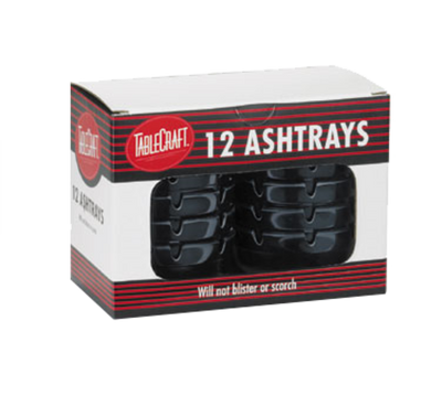 TableCraft Products CST363B-1 3.75" x 1.75" Black Plastic Cash & Carry Economy Ashtrays