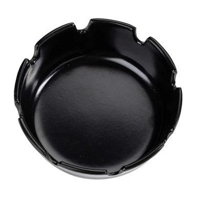 TableCraft Products CST363B-1 3.75" x 1.75" Black Plastic Cash & Carry Economy Ashtrays