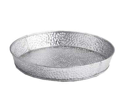 TableCraft Products GP8 8 1/4&quot; Dia. x 11/4&quot; Round Galvanized Steel Galvanized Collection Dinner Platter