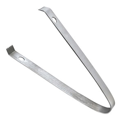 TableCraft Products H1246 6 3/4&quot; Stainless Steel Cash &amp; Carry Ice Tongs