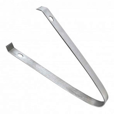 TableCraft Products H1246 6 3/4" Stainless Steel Cash &amp; Carry Ice Tongs - 6/Case