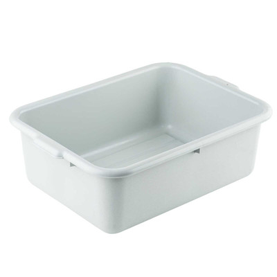 TableCraft Products 1537G 6 Gal Gray Bus Tub HDPE Tote Box - 12/Case