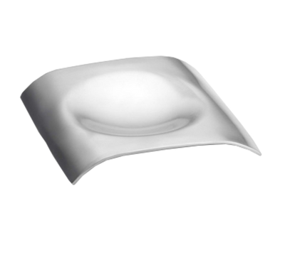 TableCraft Products HB3 5" x 5" x 3/4"H Square Stainless Steel Spoon Rest