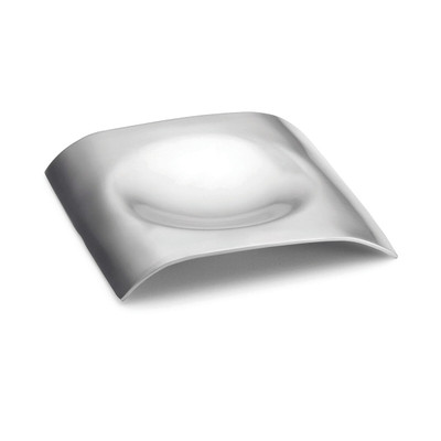 TableCraft Products HB3 5" x 5" x 3/4"H Square Stainless Steel Spoon Rest