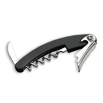 TableCraft Products H1230C Metal Cash & Carry Waiter's Knife With Black Rubber Handle - 6/Case