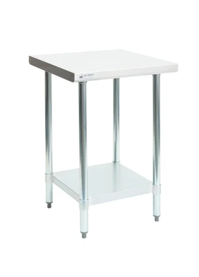 Allmont 24" x 24" Stainless Steel Commercial Work Table with Galvanized Legs and Undershelf