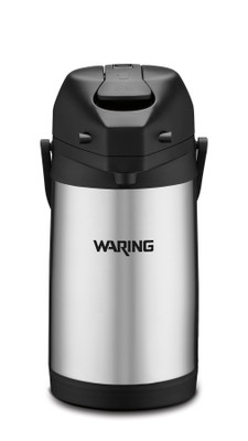 Waring WCA22 2.2 Liter Black Lid Stainless Steel Lever Style Ergonomic Carry Handle Café Deco
