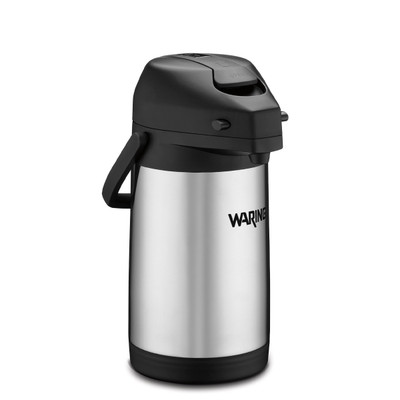 Waring WCA22 2.2 Liter Black Lid Stainless Steel Lever Style Ergonomic Carry Handle Café Deco