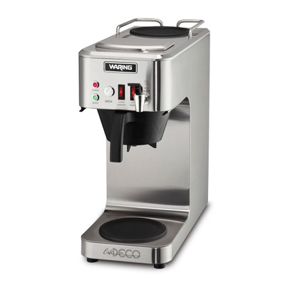 Waring WCM50P Single Push Button Stainless Steel Automatic Coffee Bewer  - 120 Volts