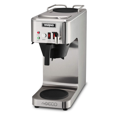 Waring WCM50P Single Push Button Stainless Steel Automatic Coffee Bewer  - 120 Volts