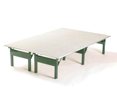 Maywood MD4896PLAT 96" W x 9" H x 48" D Gray Vinyl Covered 5/8" Plywood Top Rectangular Platform