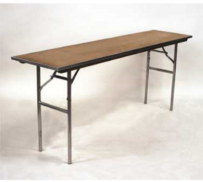 Maywood MP1896 96" W x 18" D x 30" H Rectangular Plywood Top H-Style Legs Standard Folding Table