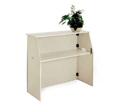 Maywood ML6PORTBARWHT 72" W x 42" H x 18" D White Plastic Laminated 5/8" Plywood Top Frosty White Portable Bar
