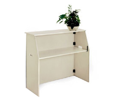 Maywood ML6PORTBARWHT 72" W x 42" H x 18" D White Plastic Laminated 5/8" Plywood Top Frosty White Portable Bar